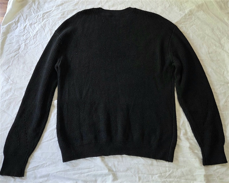 NWOT Anthropologie Gentle Fawn L Black Fisherman Sweater 136912