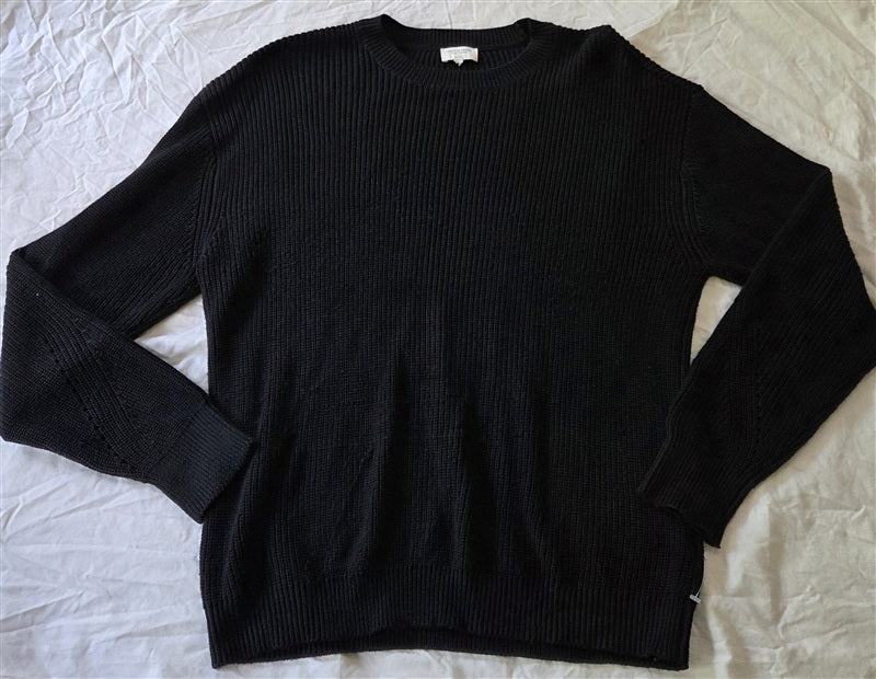 NWOT Anthropologie Gentle Fawn L Black Fisherman Sweater 136912