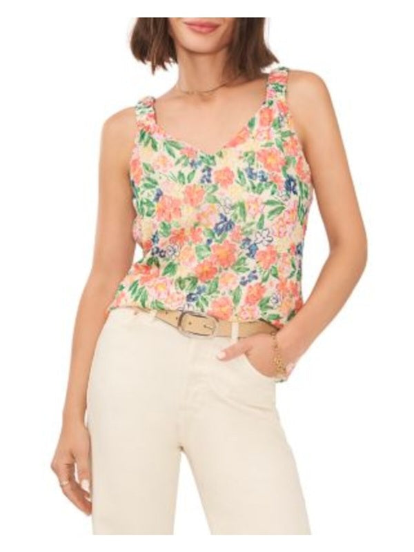 NWT VInce Camuto XL Floral Island Oasis Sleeveless V Neck Tank Top 136919