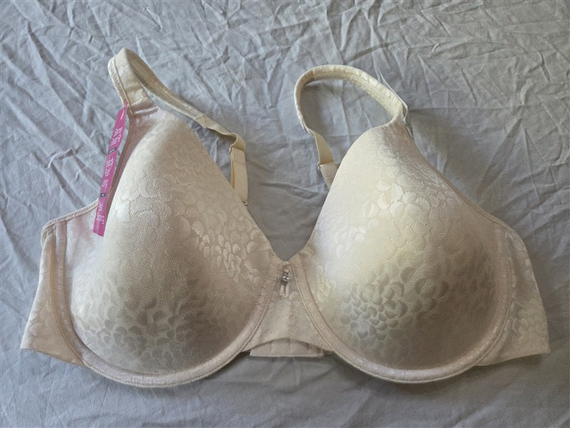 NWT Bali 42D One Smooth U Underwire Bra 3470 Floral Ivory 136925