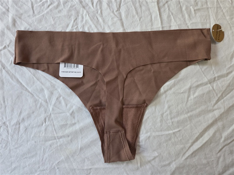NWT Wacoal 2X Plus Flawless Comfort 879343 Brown Thong 136927