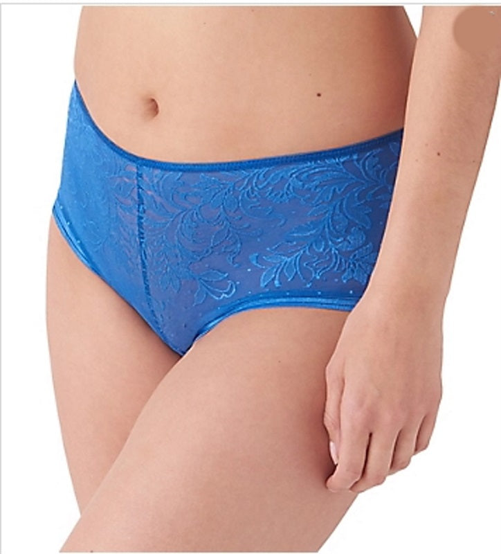 NWT Wacoal M 845340 Net Effect Blue Panty Boy Shorts Underwear 136929