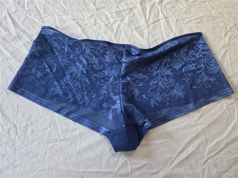 NWT Wacoal M 845340 Net Effect Blue Panty Boy Shorts Underwear 136929