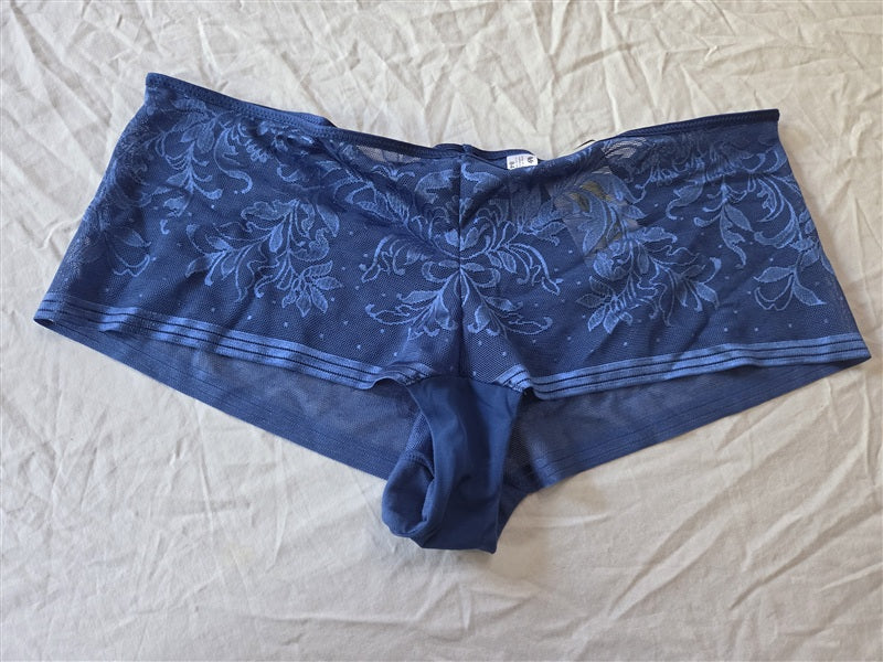NWT Wacoal M 845340 Net Effect Blue Panty Boy Shorts Underwear 136929