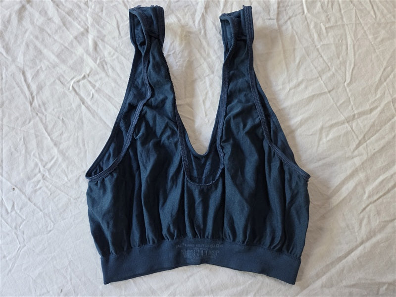 NWOT Bali Comfort Revolution XL Seamles Microfiber Crop Top Bra 103J Blue 136930
