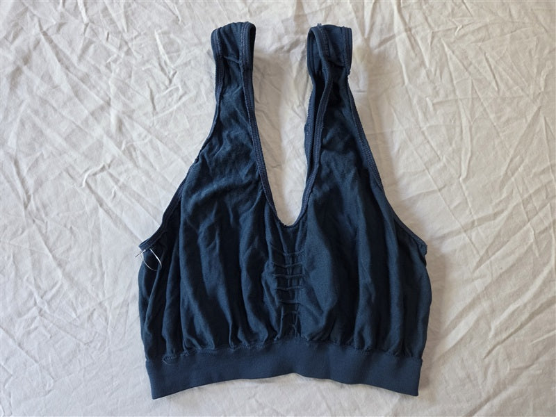 NWOT Bali Comfort Revolution XL Seamles Microfiber Crop Top Bra 103J Blue 136930