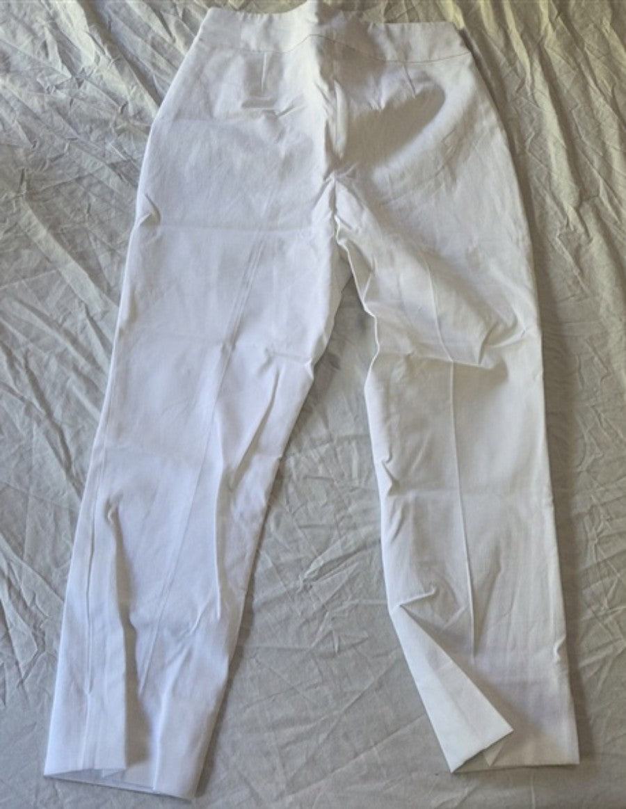 NWOT Dennis Basso 4 Bi Stretch Pull On Crop Pants with Side Slits 136937