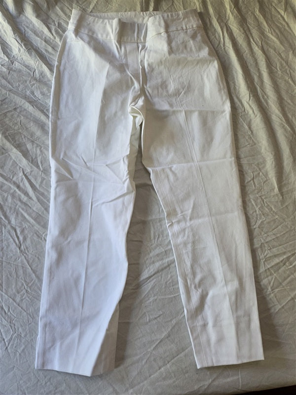 NWOT Dennis Basso 4 Bi Stretch Pull On Crop Pants with Side Slits 136937
