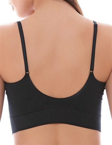 NWOT Wacoal 34 B Smooth Longline Bralette 835375 Black 136945
