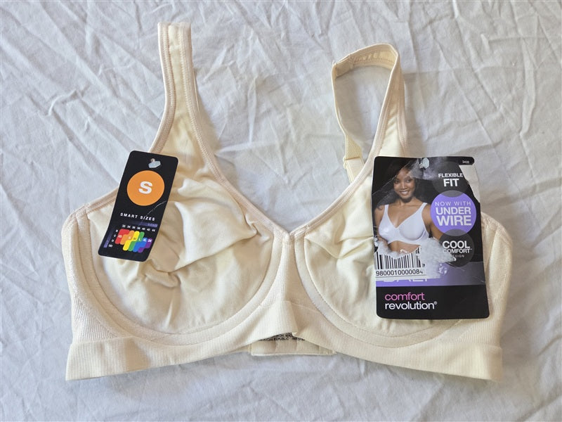 NWT Bali SM Comfort Revolution Underwire Bra 3428 Ivory 136949