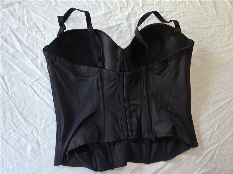 NWOT Maidenform 38C Firm Tummy-Control Lace-Diamond Bustier DM1022 Black 136953