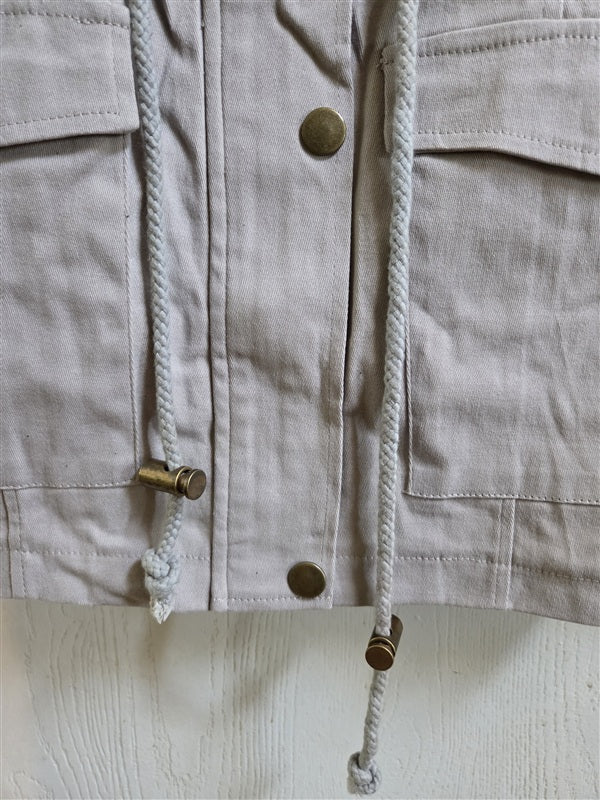 NWOT Khaki Sleeveless Military-style Utility Cargo Safari Vest Beige 136954
