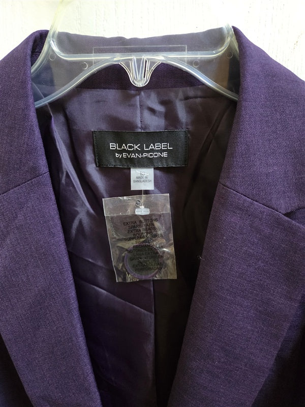 NWOT Evan Picone Black Label 18 Purple Plum Blazer Jacket 136955