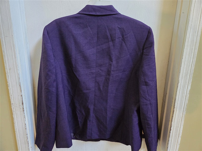 NWOT Evan Picone Black Label 18 Purple Plum Blazer Jacket 136955