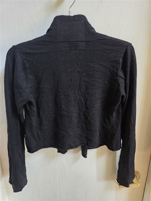 NWOT Eileen Fisher PS Cashmere & Silk Cardigan LS Black 136969