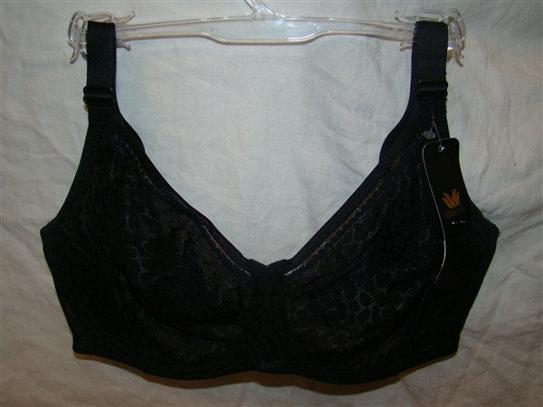 NWT Wacoal 40C Alluring Full Fig Animal Print Black 855107 Underwire Bra 136975