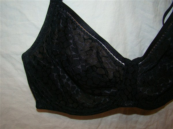 NWT Wacoal 40C Alluring Full Fig Animal Print Black 855107 Underwire Bra 136975
