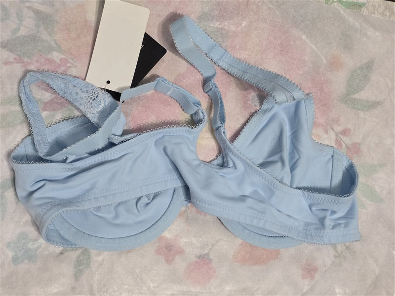 NWT Wacoal 36B Soft Embrace Lace Detail Front-Close Bra 851311 Blue 136984
