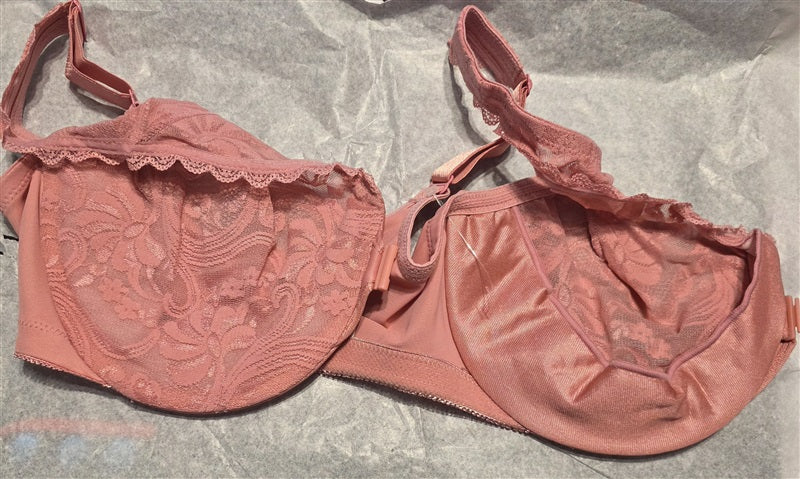 NWOT Glamorise 40F Wonderwire Front Close Bra 9245 Pink 136986