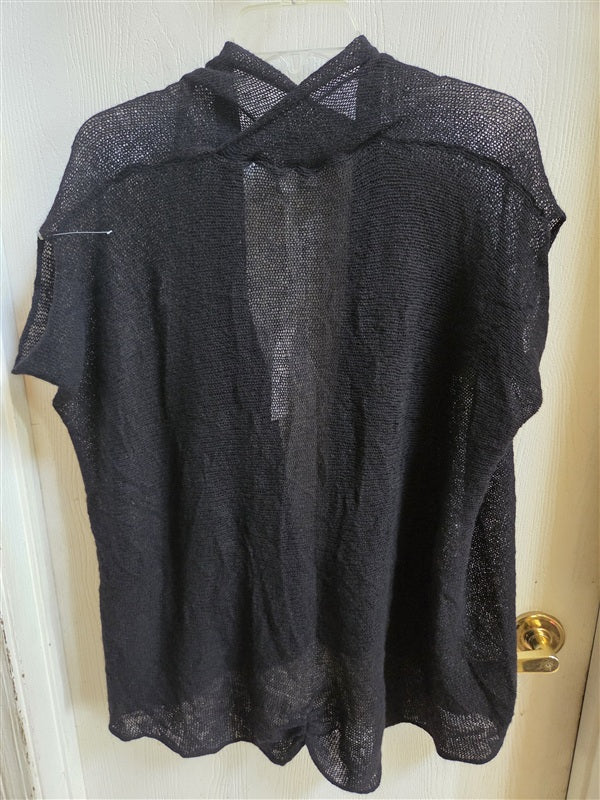 NWOT Studio A BP One Size Black Open Knit Cashmere Cardigan 137001