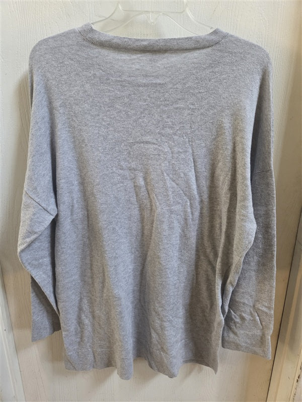 PO Eileen Fisher LG Organic Cotton Sweater Gray Tunic 137006