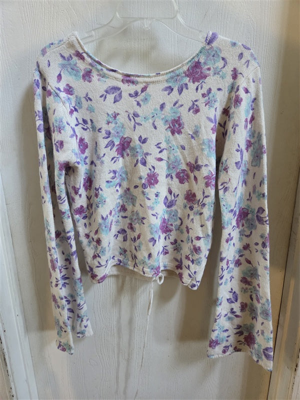 NWT Saltwater Luxe XL Vittoria Sweater Purple Blue Floral 137007