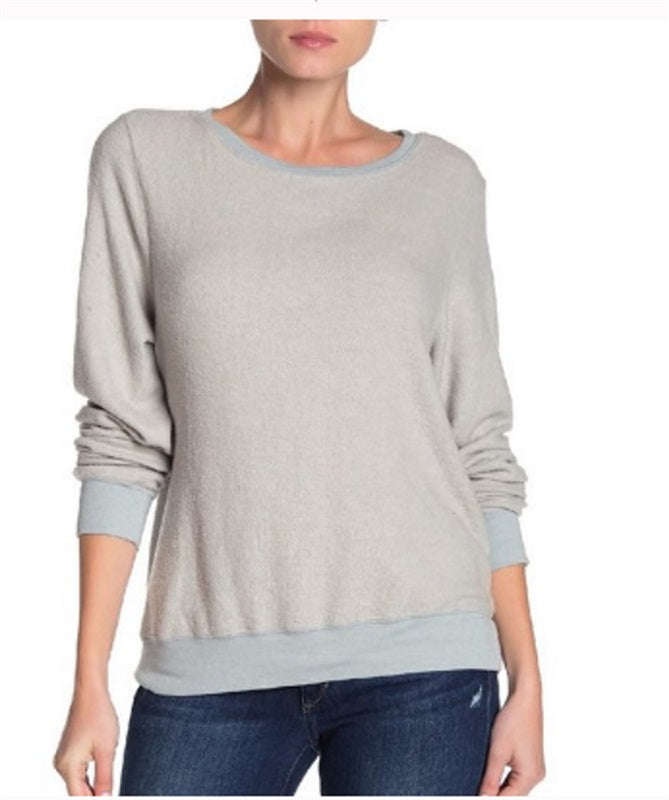 NWPT Wildfox M Baggy Beach Jumper Gray Sweatshirt Oversized 137009