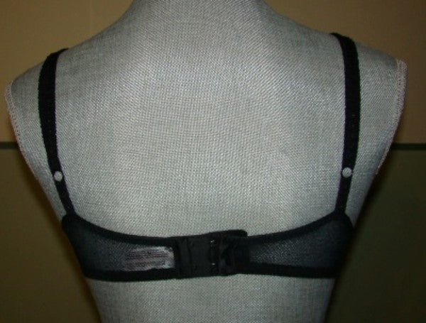 NWOT Wacoal 32C Retro Chic Underwire Bra 851186 Black 137010