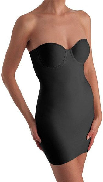 NWOT Ambrielle 34B Firm Control Bra Slip w/Built in Panty Black 137020