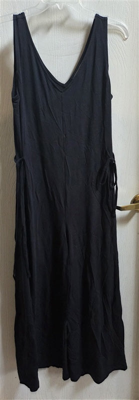 NWt Anybody Large Cozy Knit Wide leg Jumpsuit Black 137030
