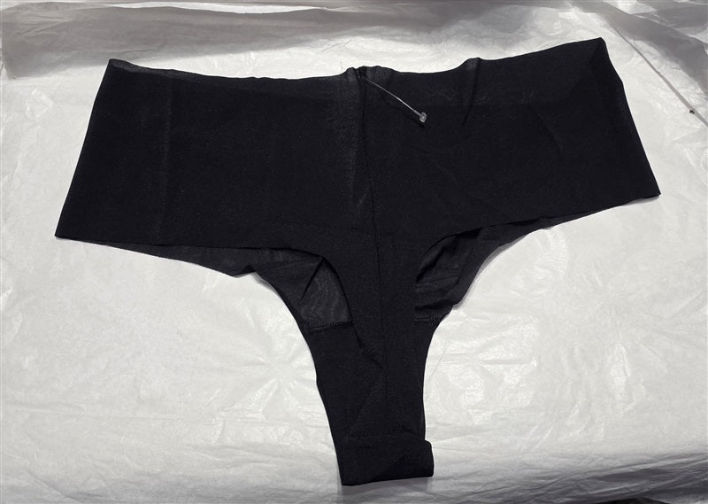 NWOT Cosabella 1X Plus Size Aire Lr Thong Panty Semi Sheer Black 137032