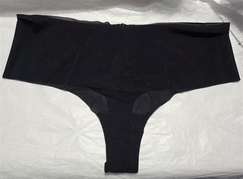 NWOT Cosabella 1X Plus Size Aire Lr Thong Panty Semi Sheer Black 137032