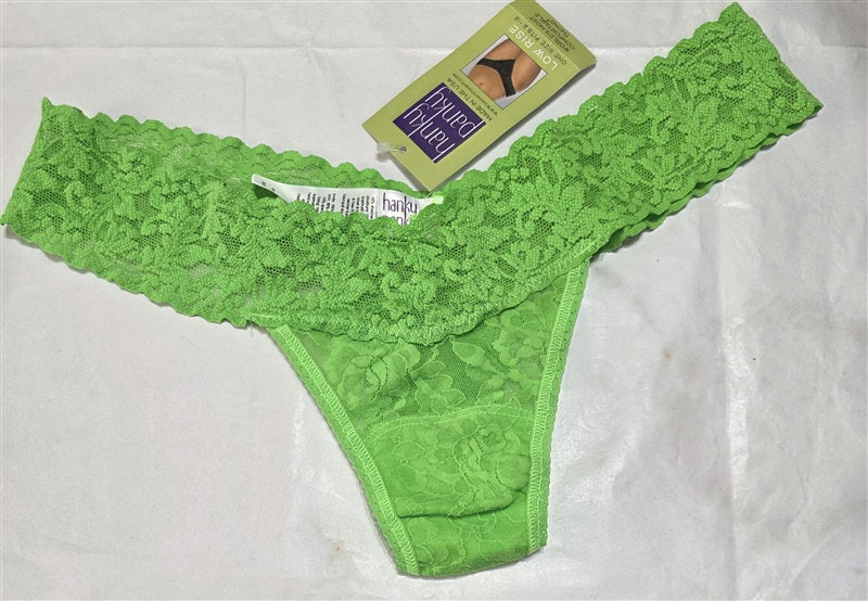 NWT Hanky Panky 6PR Purple Green Signature Lace Low Rise Thong Underwear 137034