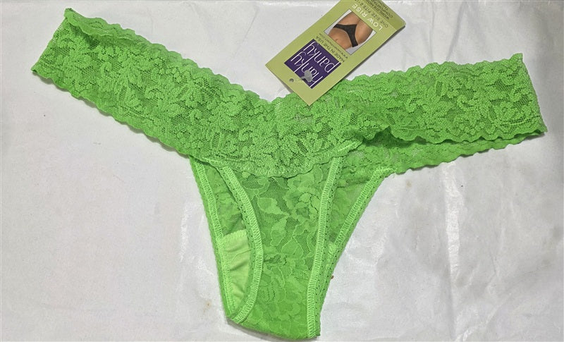 NWT Hanky Panky 6PR Purple Green Signature Lace Low Rise Thong Underwear 137034