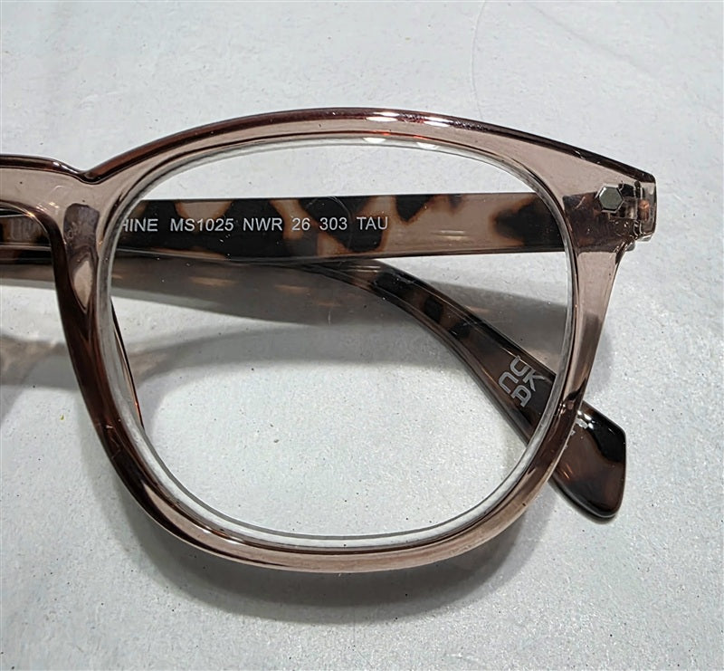 NWT Nine West 2.5 Pink Sheer Tortoiseshell Round Reading Glasses 137056