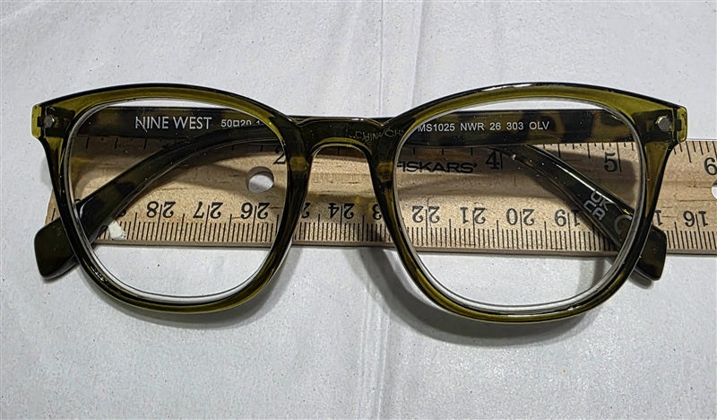 NWT Nine West 2.5 Green Sheer Tortoiseshell Round Reading Glasses 137058