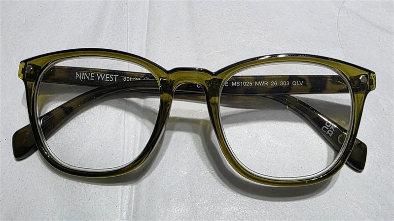 NWT Nine West 2.5 Green Sheer Tortoiseshell Round Reading Glasses 137058