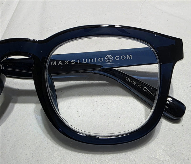 NWT Max Studio Blue 2.0 Cat Eye Round Thick Reading Nerd Glasses 137065