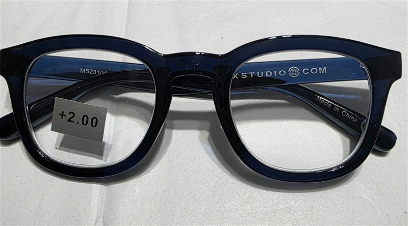 NWT Max Studio Blue 2.0 Cat Eye Round Thick Reading Nerd Glasses 137065