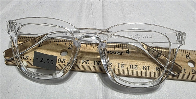 NWT Max Studio Clear 2.0 Cat Eye Round Thick Reading Nerd Glasses 137067