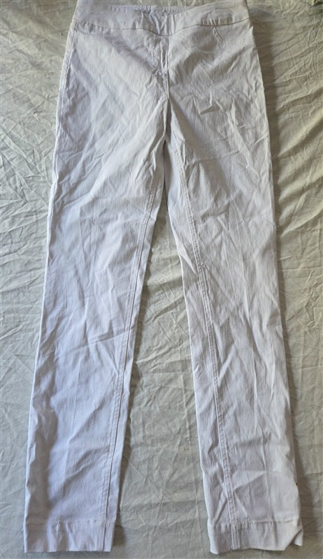 NWOT Soft Surroundings XS Superla Pull On Straight Leg Pants White 137074