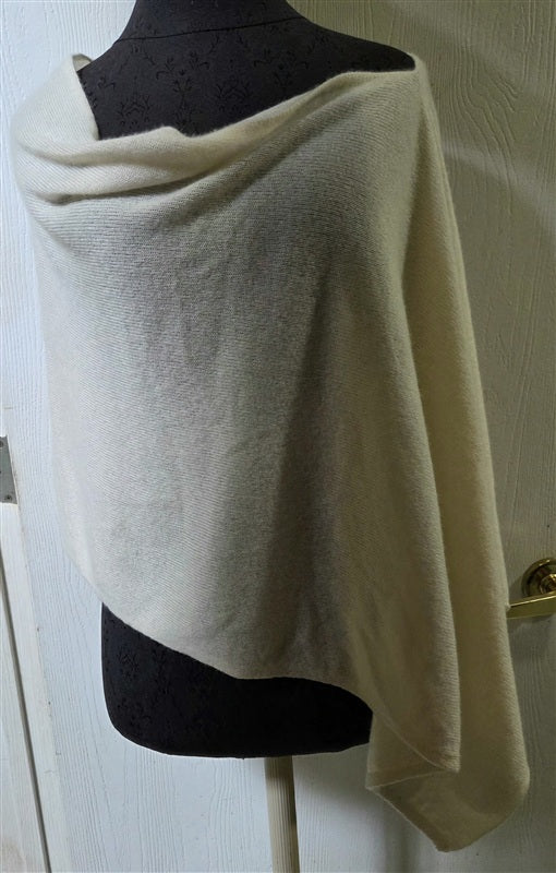 NWT Rachel Zoe OS Cashmere Ivory Cape Poncho Knit 137080