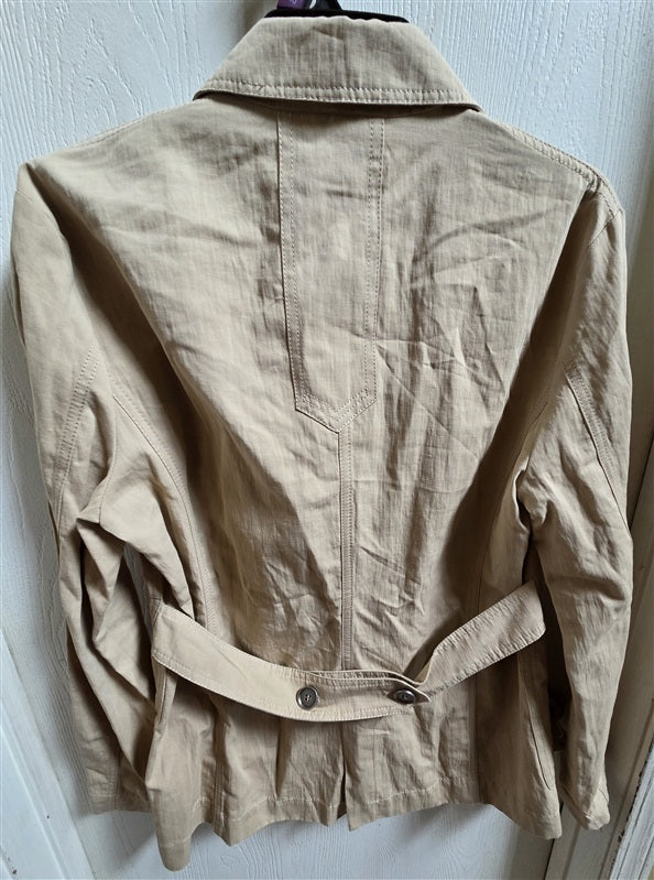 NWOT Zara Srpls S Khaki Utility Cargo Safari Blazer Jacket Beige 137081