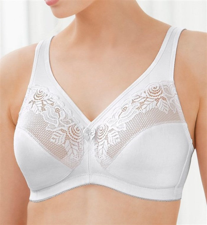 NWT Glamorise 42C Magic Lift Full Figure Minimizer Bra 1003 White 137093