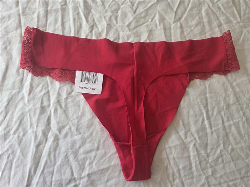 NWT b.tempt'd by Wacoal M b.bare Thong 976267 Red 137101