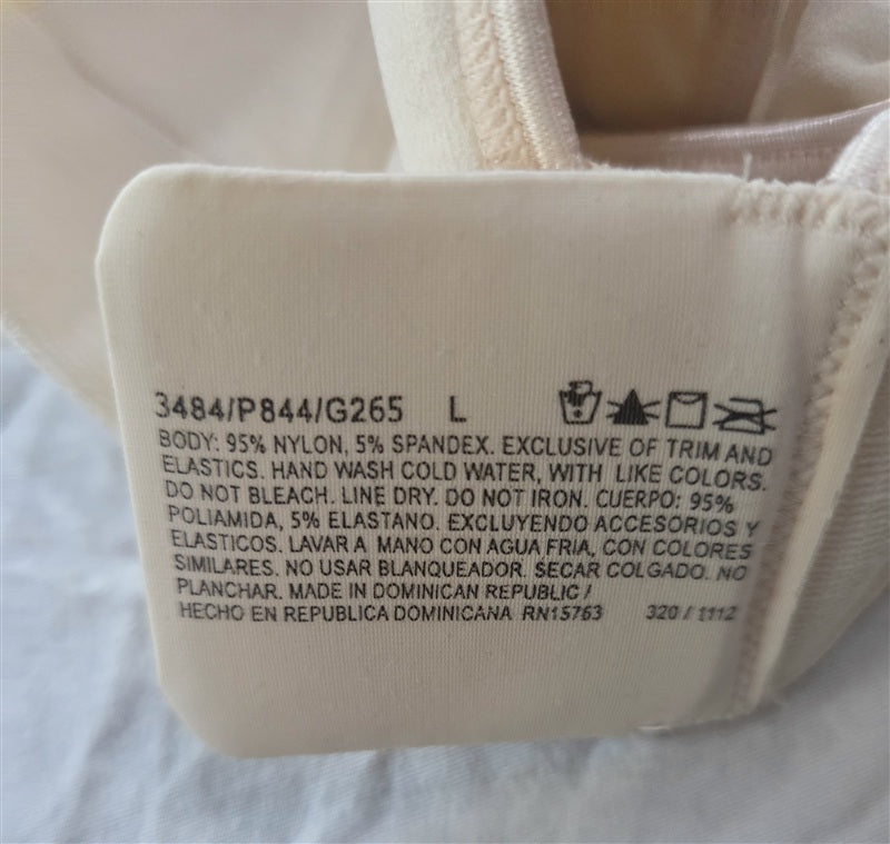 NWT Bali Bra L Comfort Revolution Seamless Smart Size Bra 3484 Ivory 137104