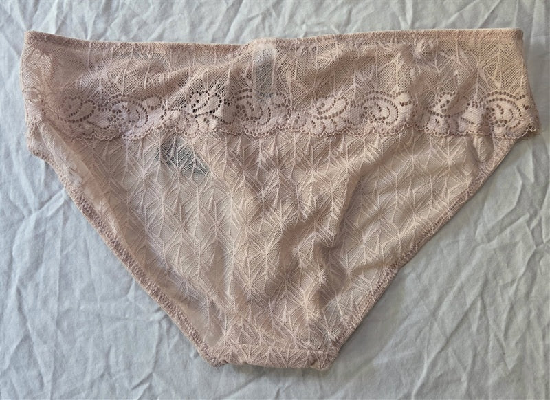 NWT Wacoal XL Vivid Encounter Lace Bikini 843295 Beige 137107
