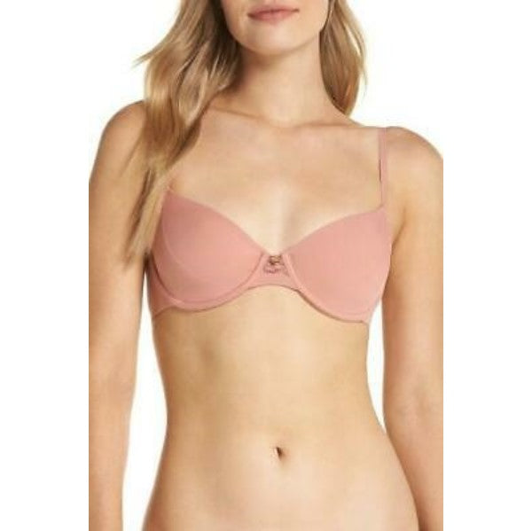New Natori 34DD Pure Luxe Balconette Underwire Bra 714080 Rose Pink 137113