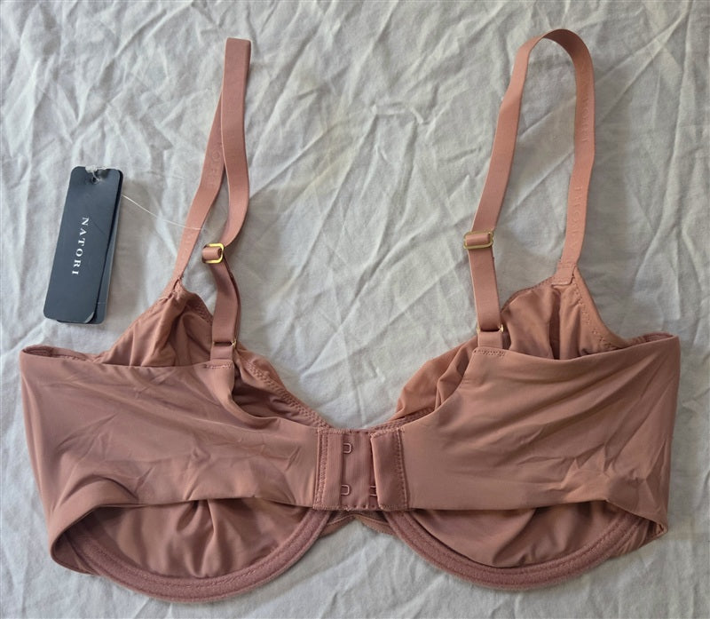 New Natori 34DD Pure Luxe Balconette Underwire Bra 714080 Rose Pink 137113