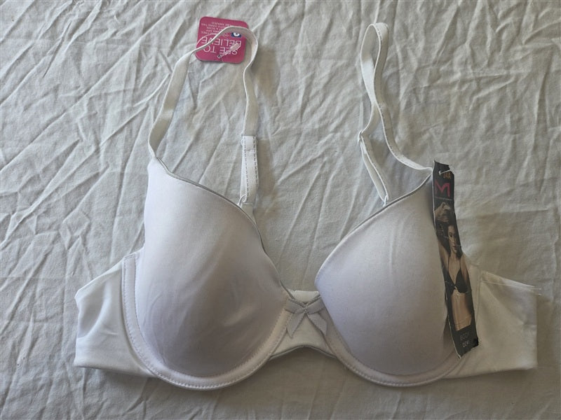 NWTD Maidenform 34A White Comfort Devotion Embellished Coverage Bra 9402 137114
